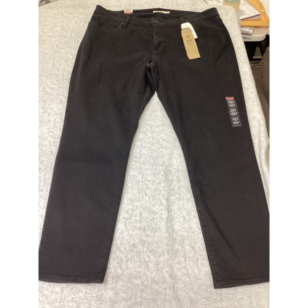 Levis 311 Shaping Skinny Jeans Womens 24W M Black Mid Rise Plus Size New